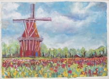 郝先誠 - 花海中的風車